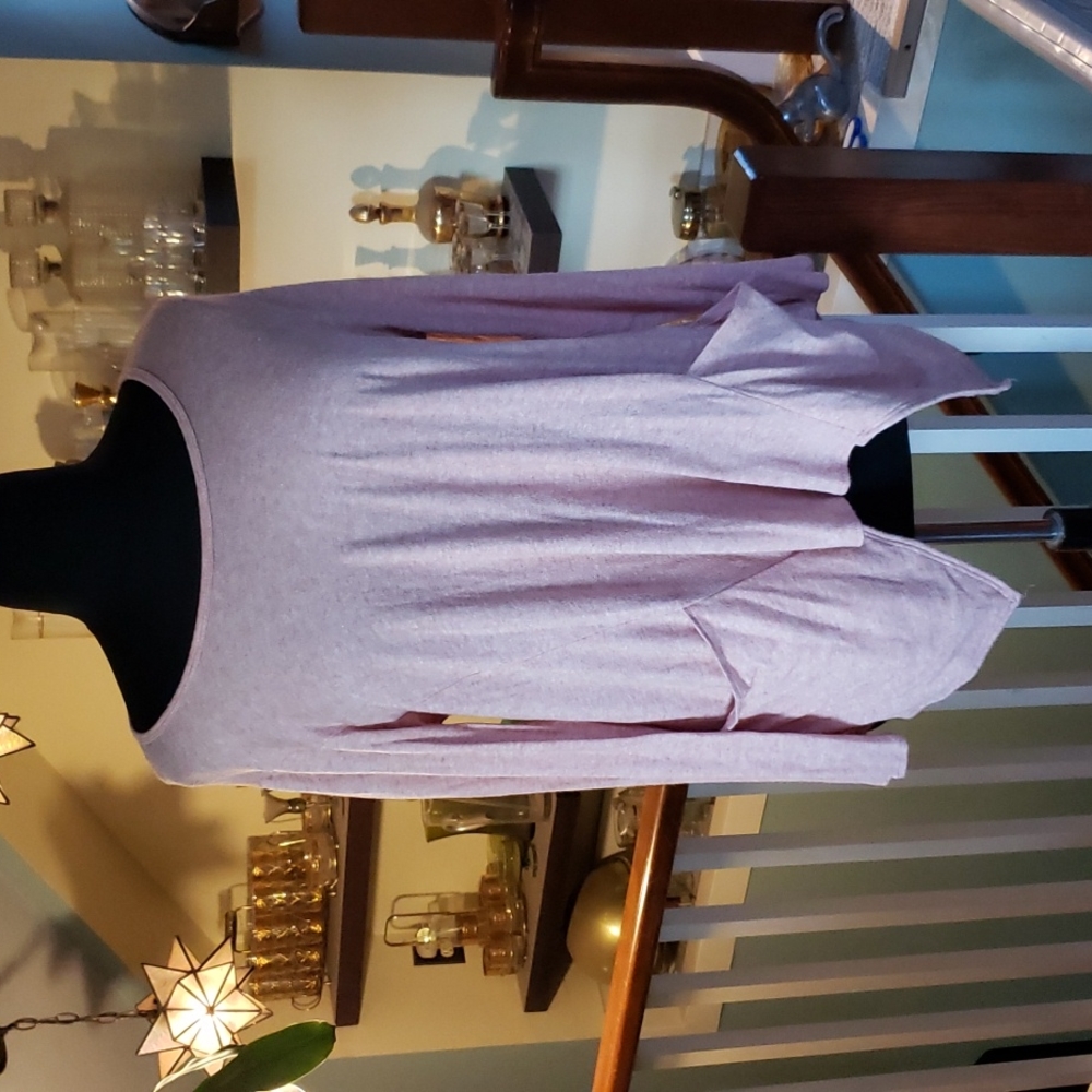 Cool Melon Womens Rose Pink Knit Tunic With Hankerchief Hem